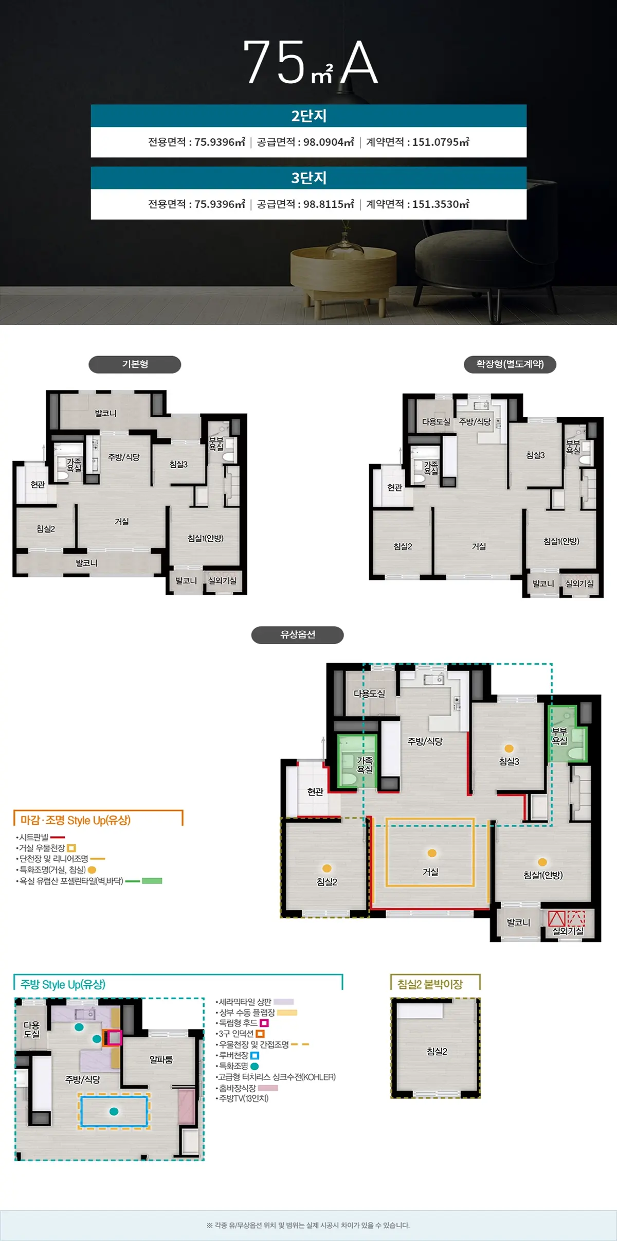 운암 자이포레나퍼스티체의 75A타입